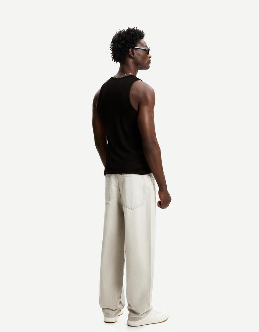 Super Baggy Jeans-Grau-2