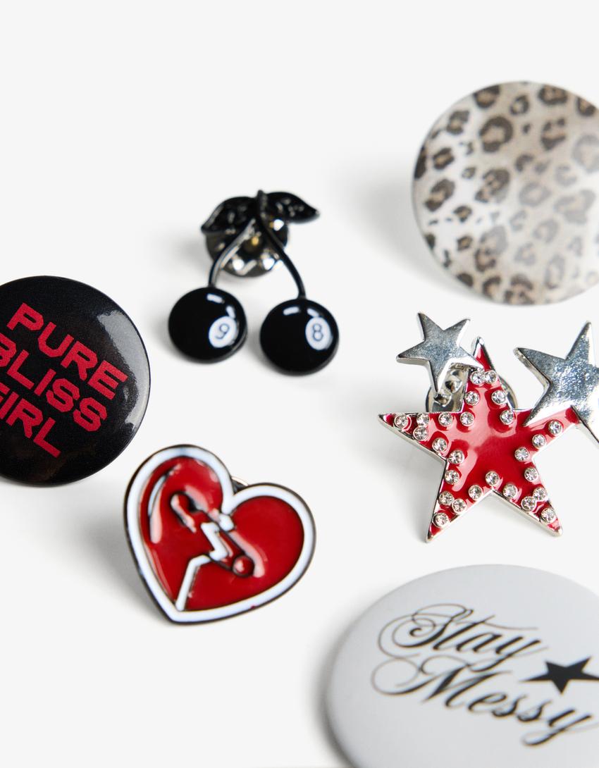 6-pack of badges-Black-2