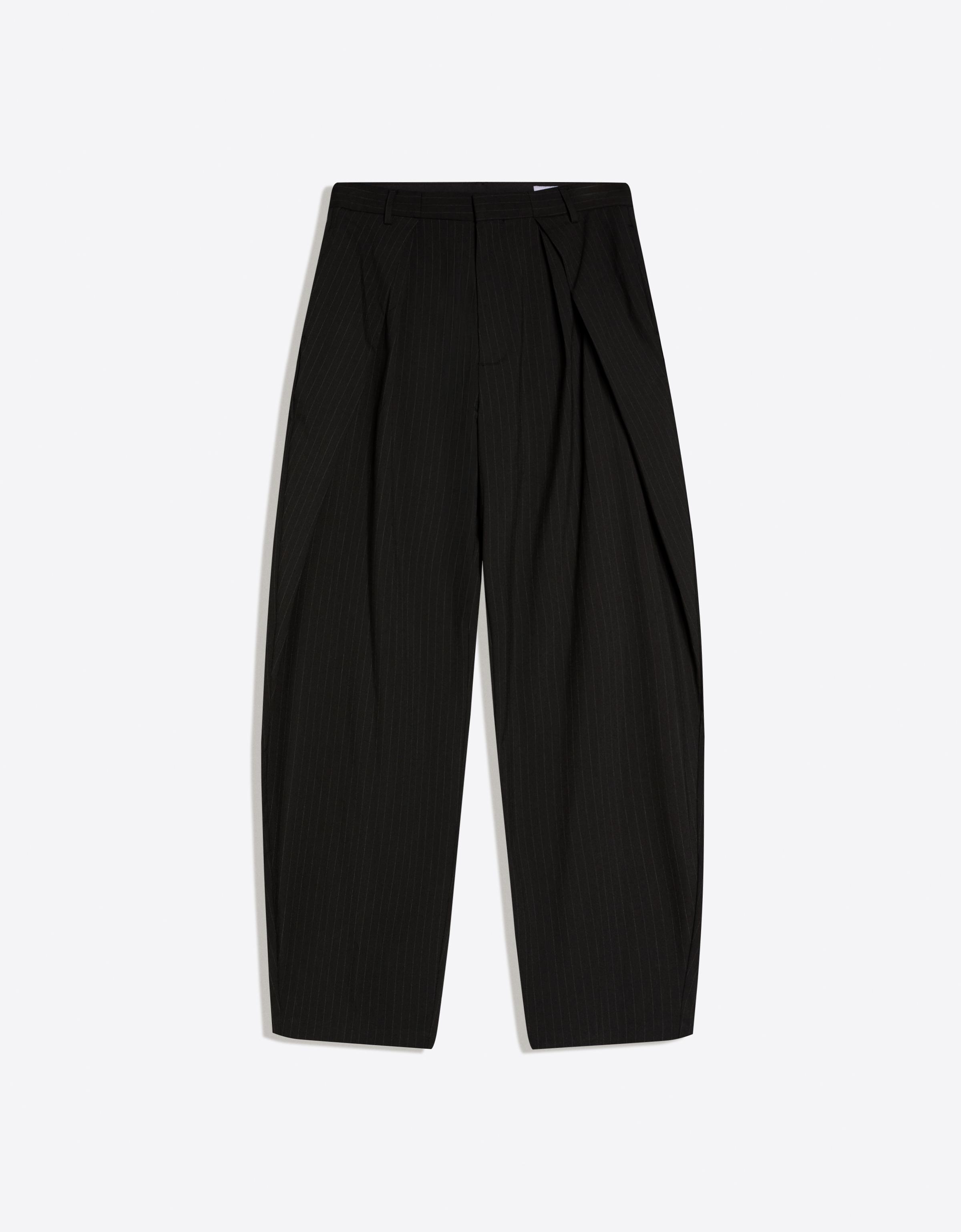 Super baggy tailored darted trousers — Black