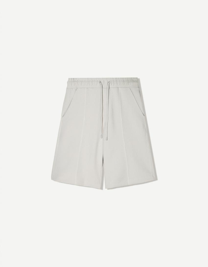 T-shirt and Bermuda shorts set-Stone-5