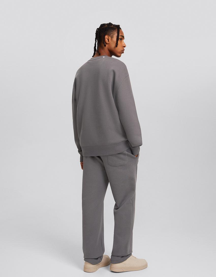 Pack sweatshirt e calças wide leg felpa-Multicolor-1