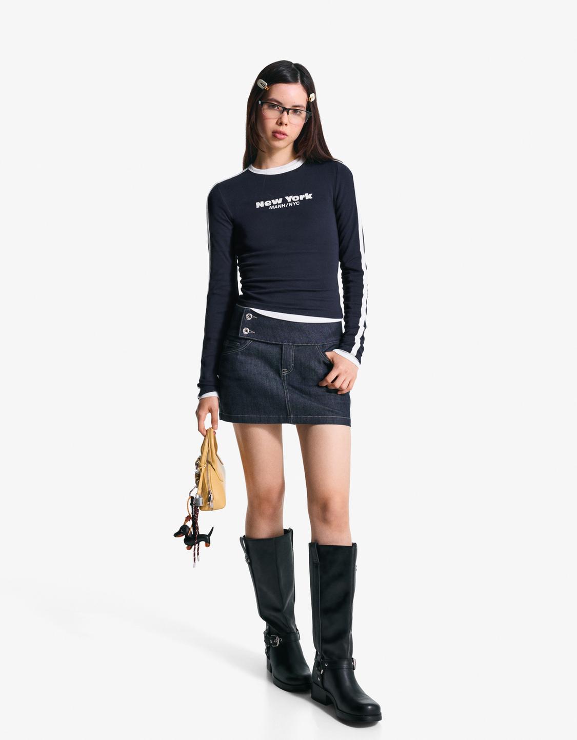Printed long sleeve T-shirt