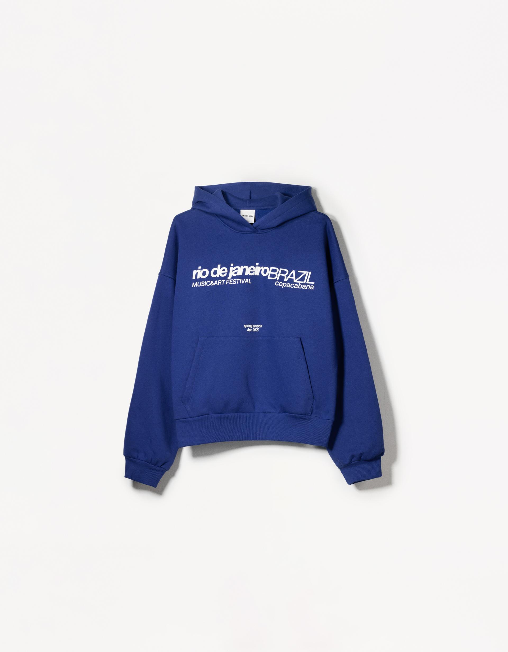 Sudadera Print Sudaderas Bershka Mujer Precios Sweatshirt