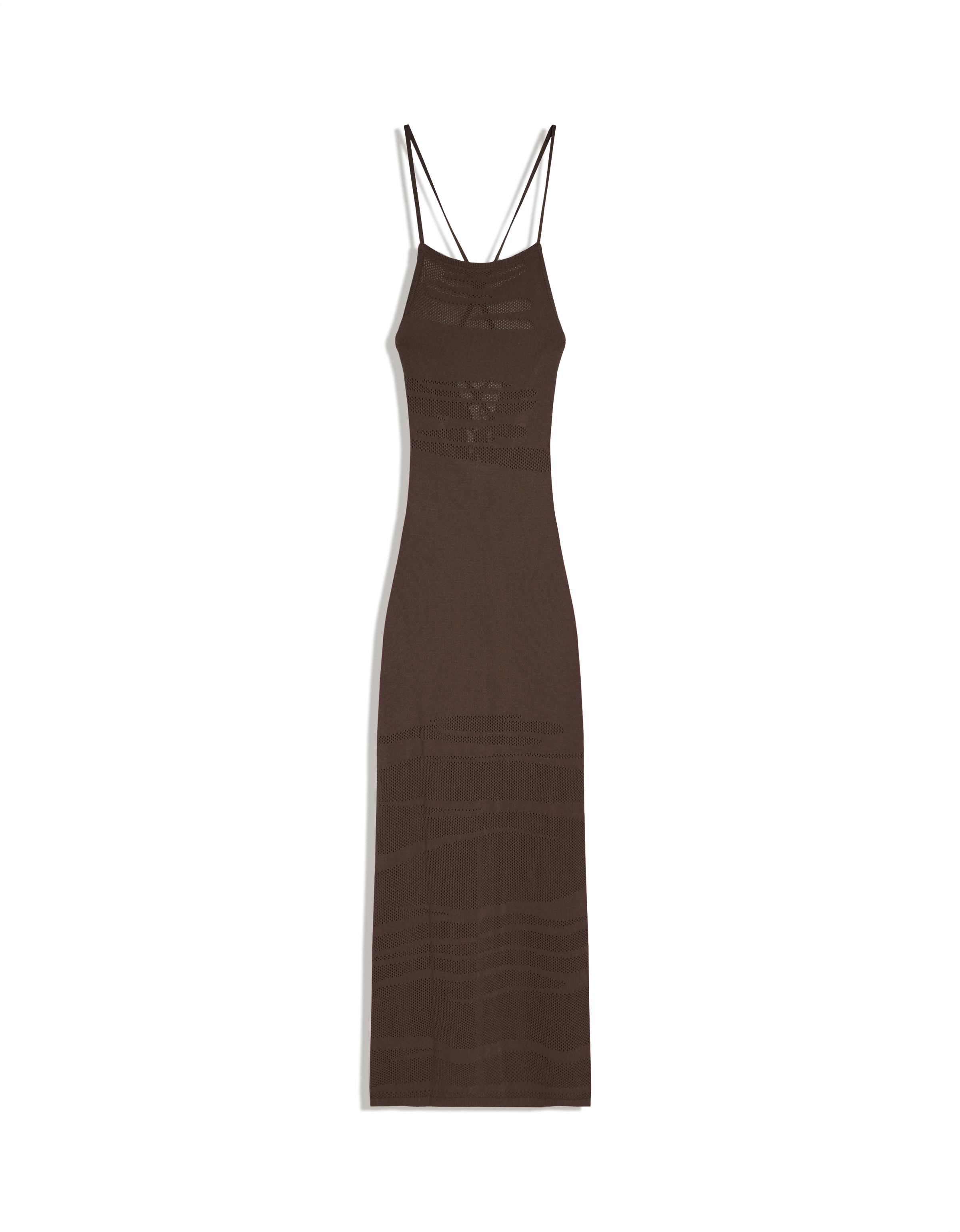 Open-back midi dress — Brown