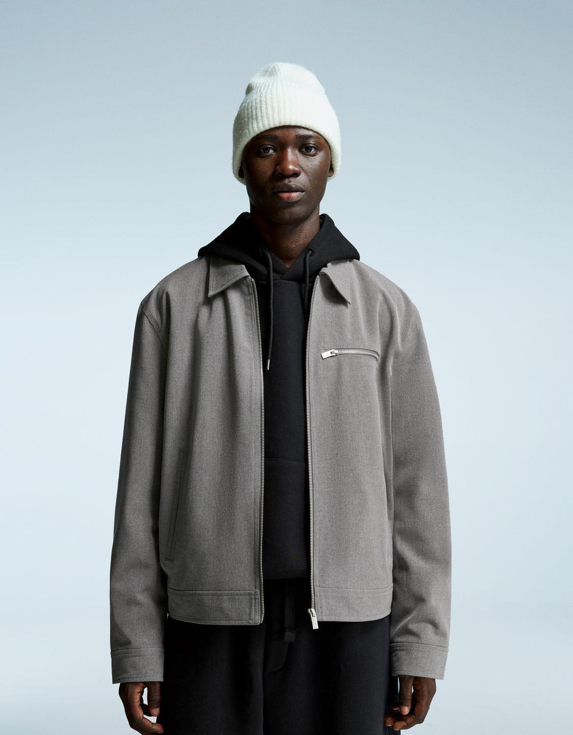 Overshirt with zip
