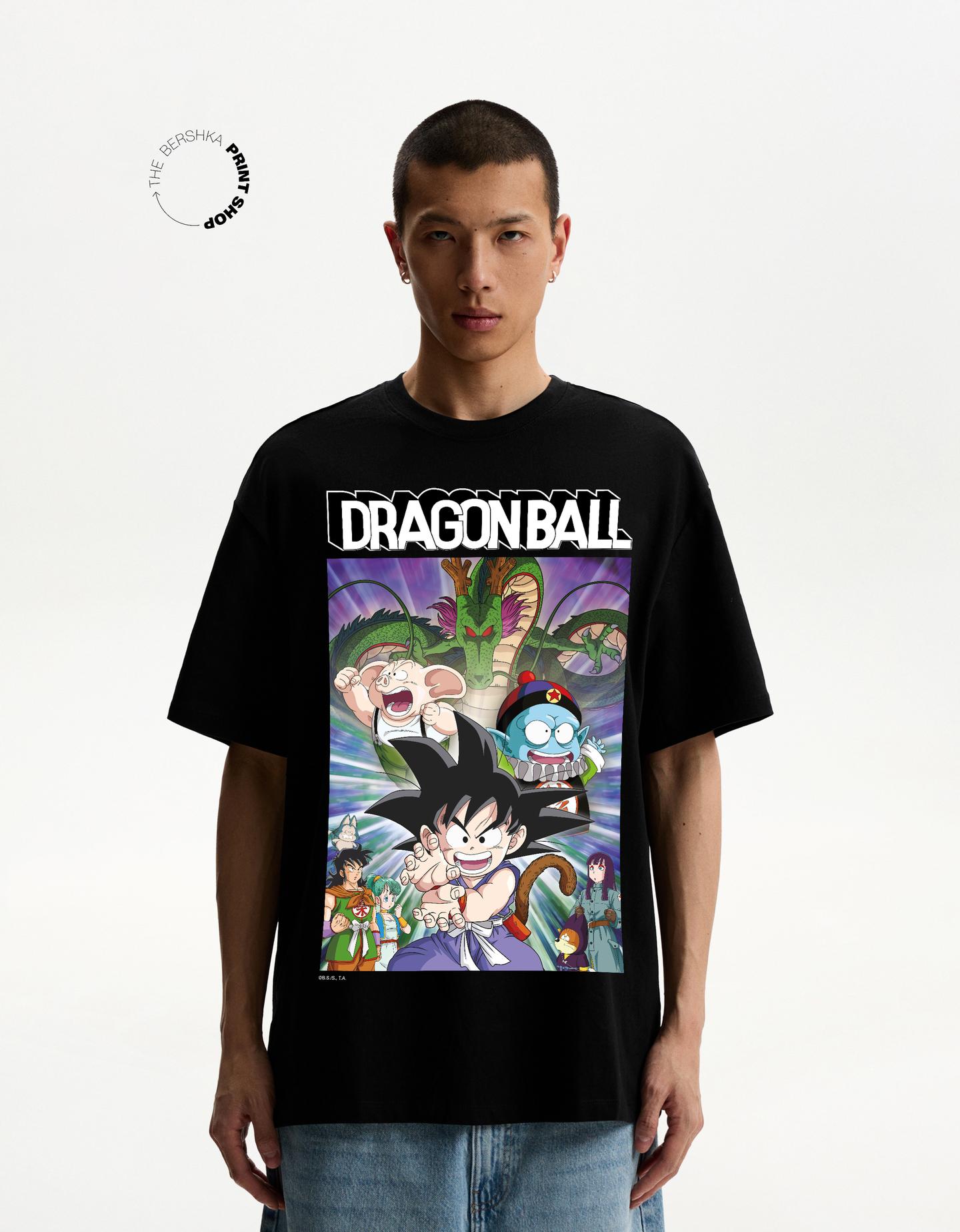 Bershka Camiseta Dragon Ball Manga Corta Hombre M Negro Recommend