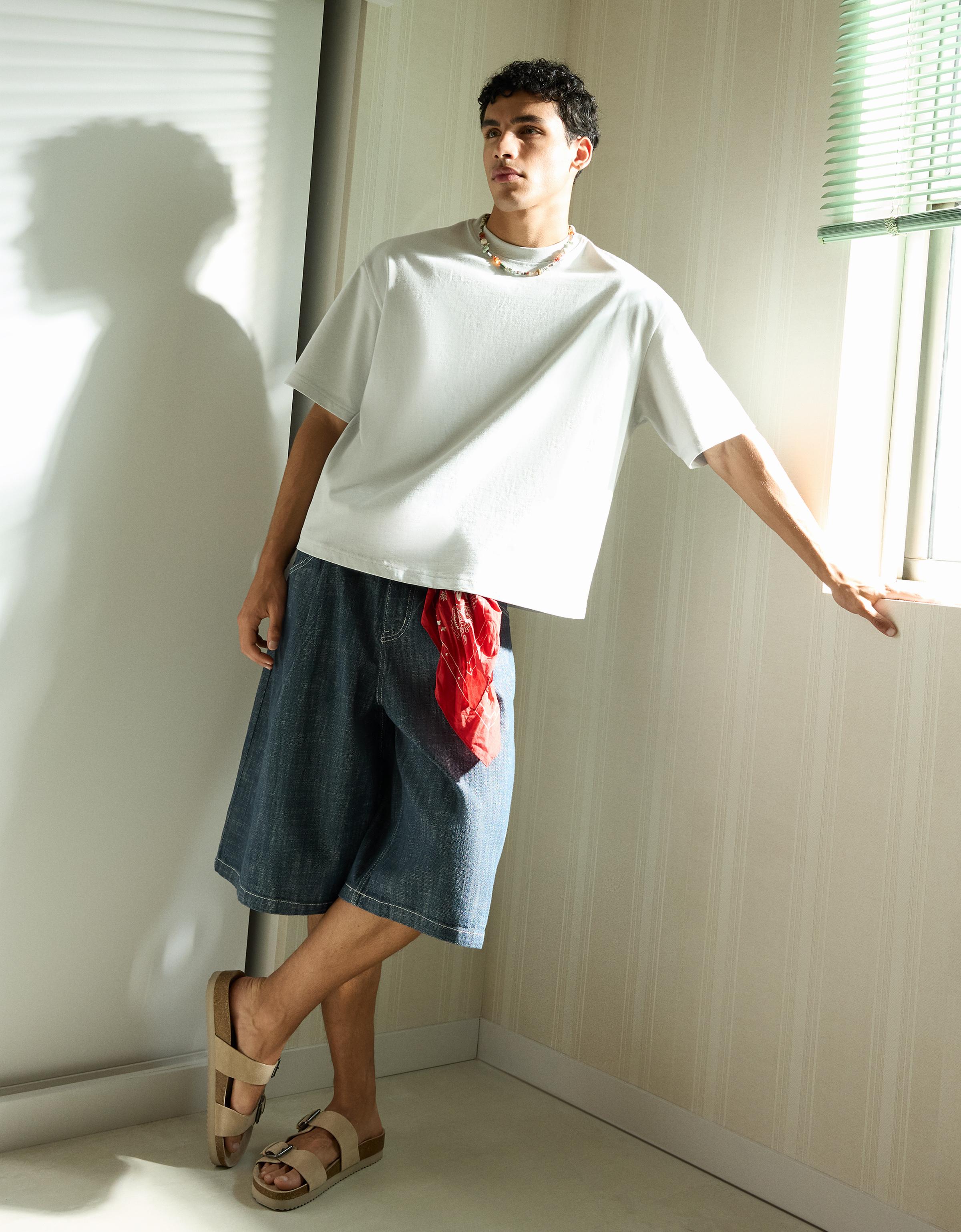 Heavy boxy T-shirt — Stone