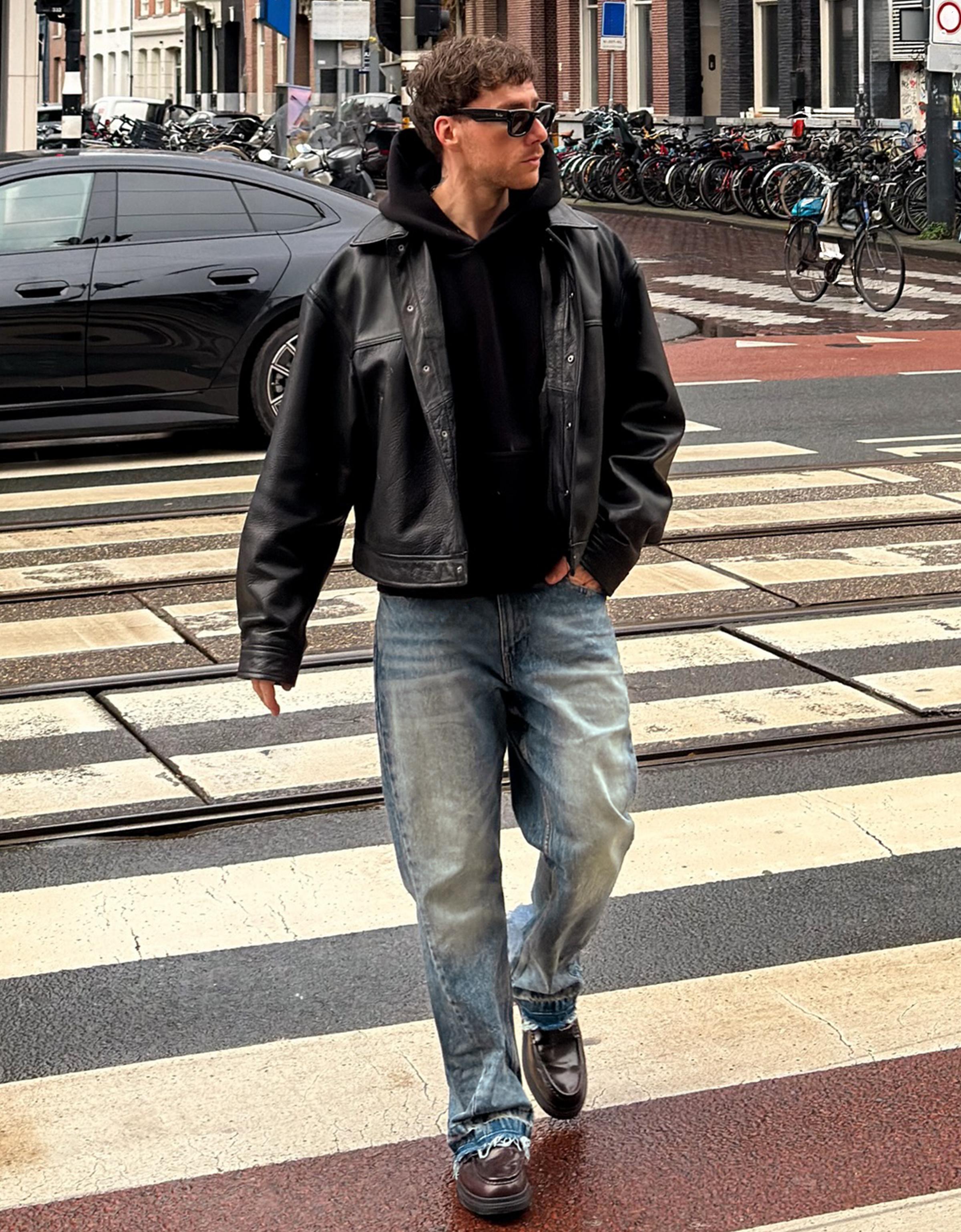 Straight-fit flared jeans — Light blue