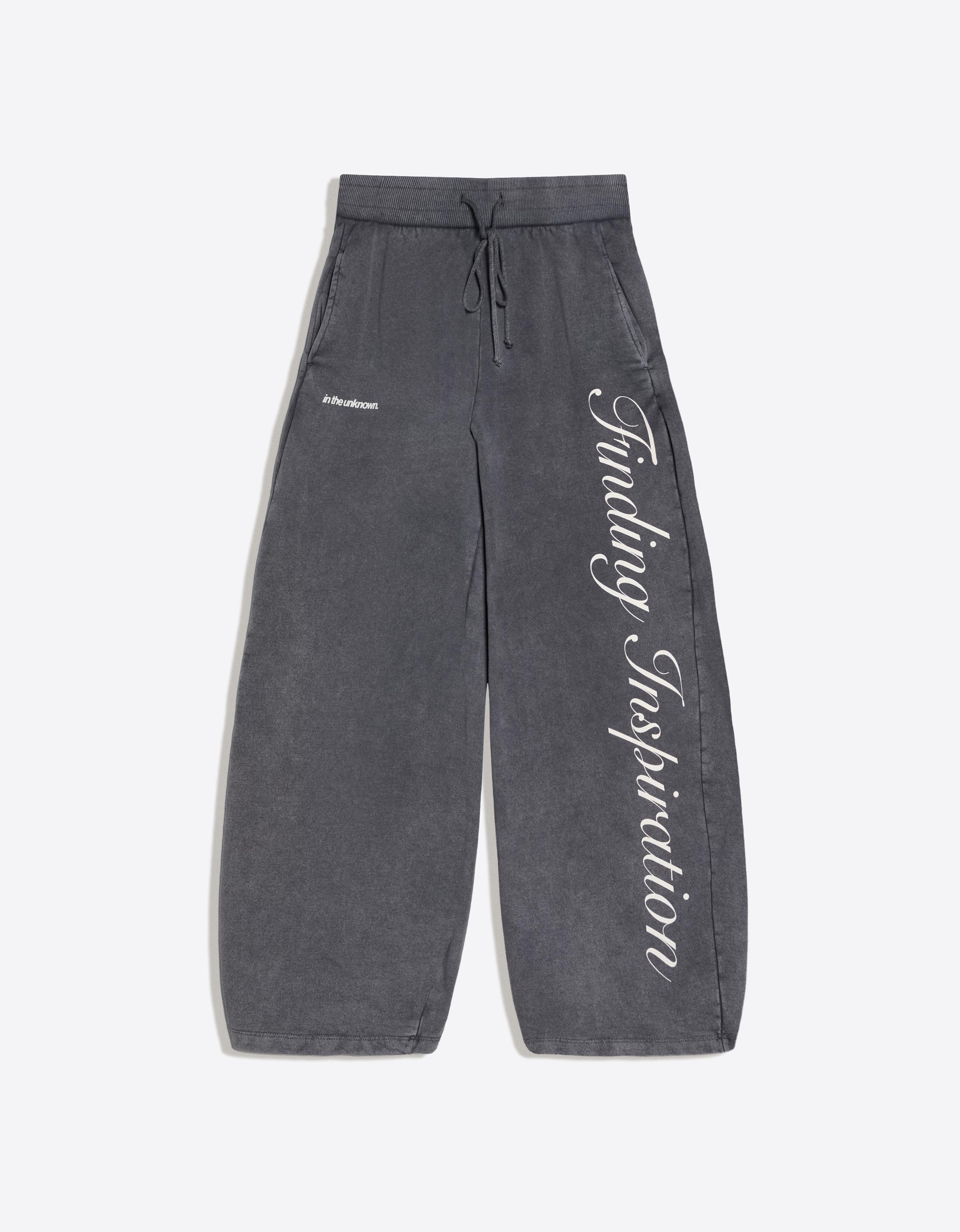 Bershka Barrel Jogginghose Mit Print Damen Xs Dunkelgrau