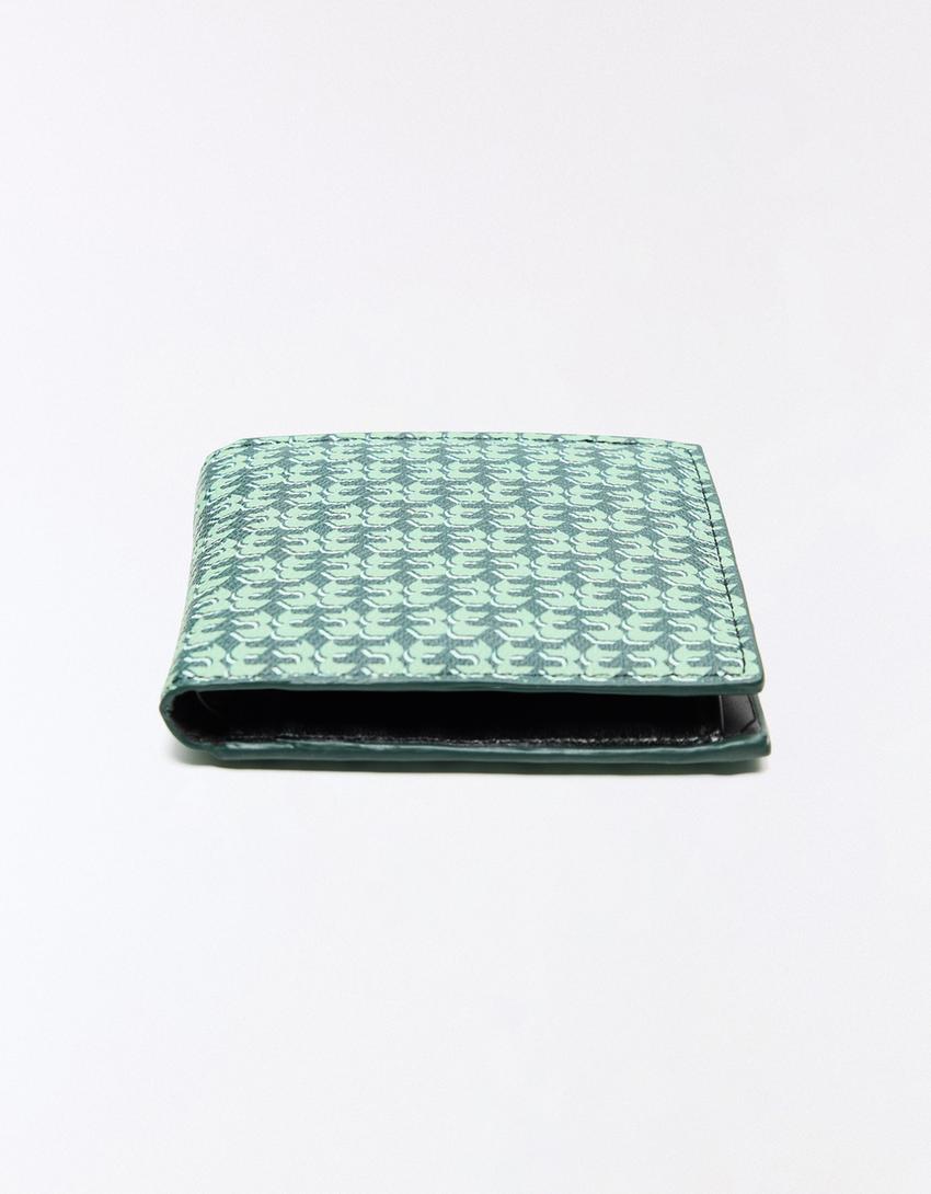 Monogram wallet-Green
