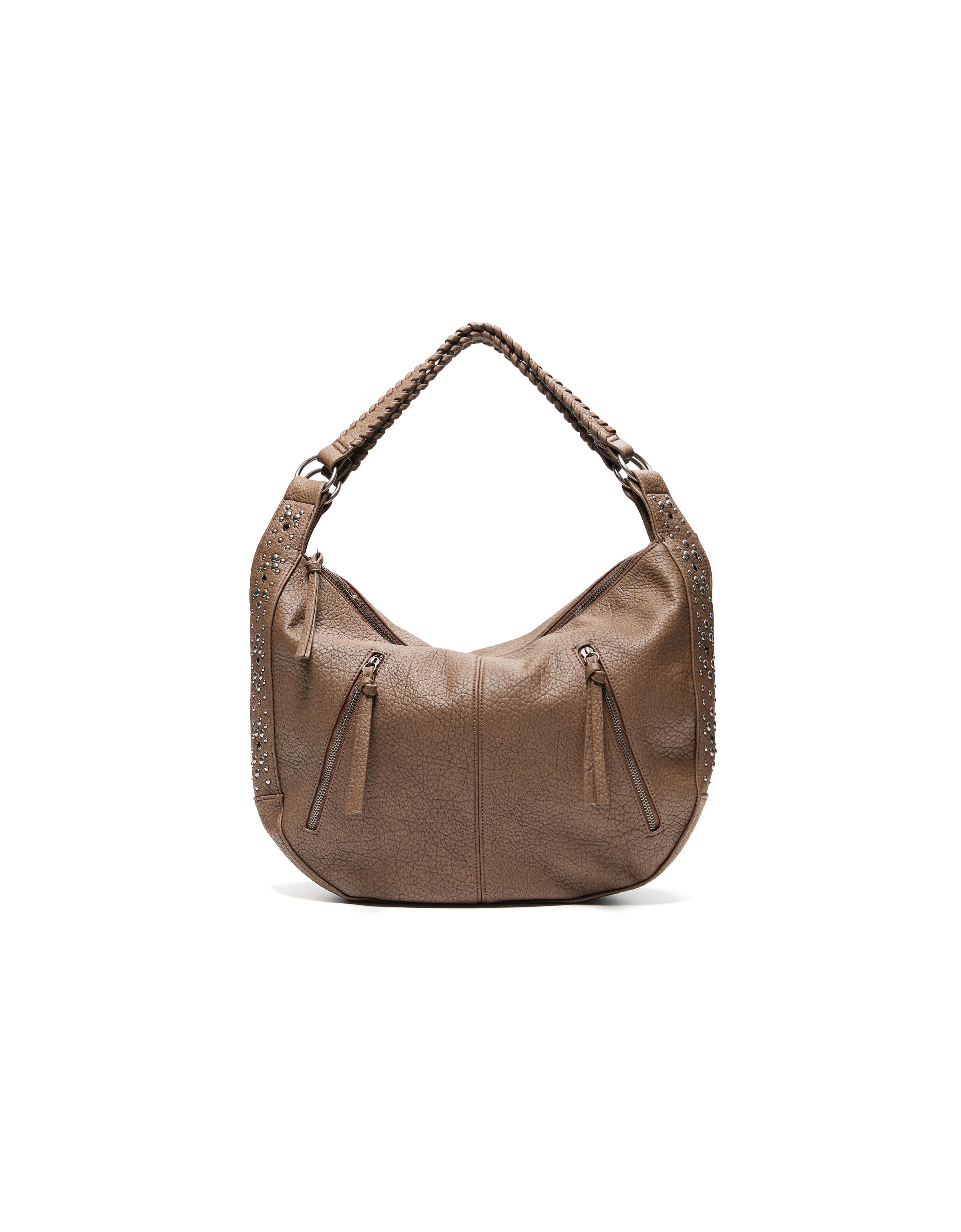 Zip shoulder bag — Sand