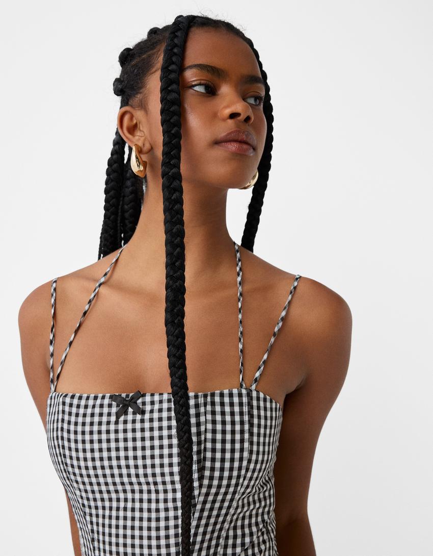 توب كورسيه بمربعات فيشي-أبيض-2