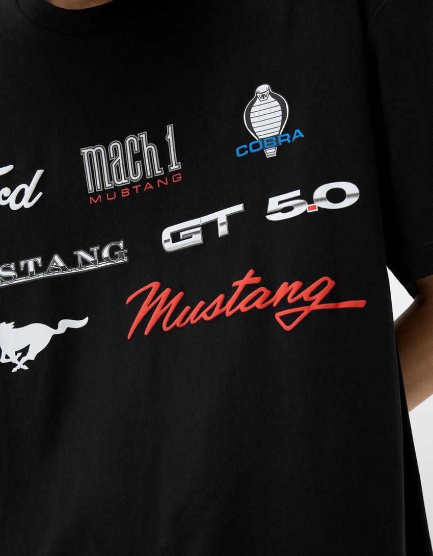 Ford relaxed fit short sleeve T-shirt-Black-4