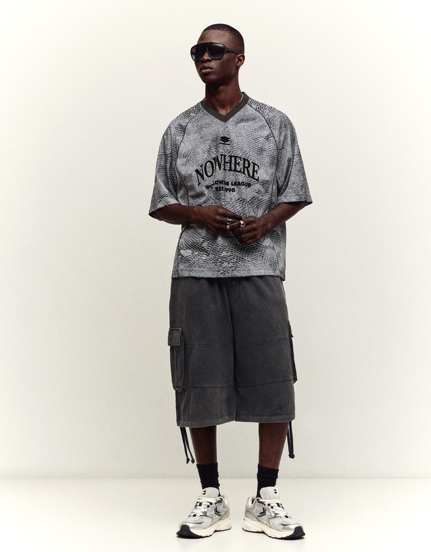 T-shirt technique imprimé manches courtes-Multicouleur