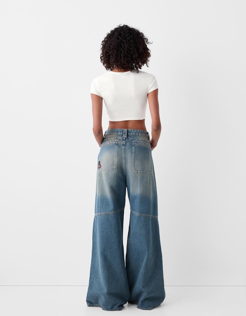 Short sleeve T-shirt with print-Cream-1