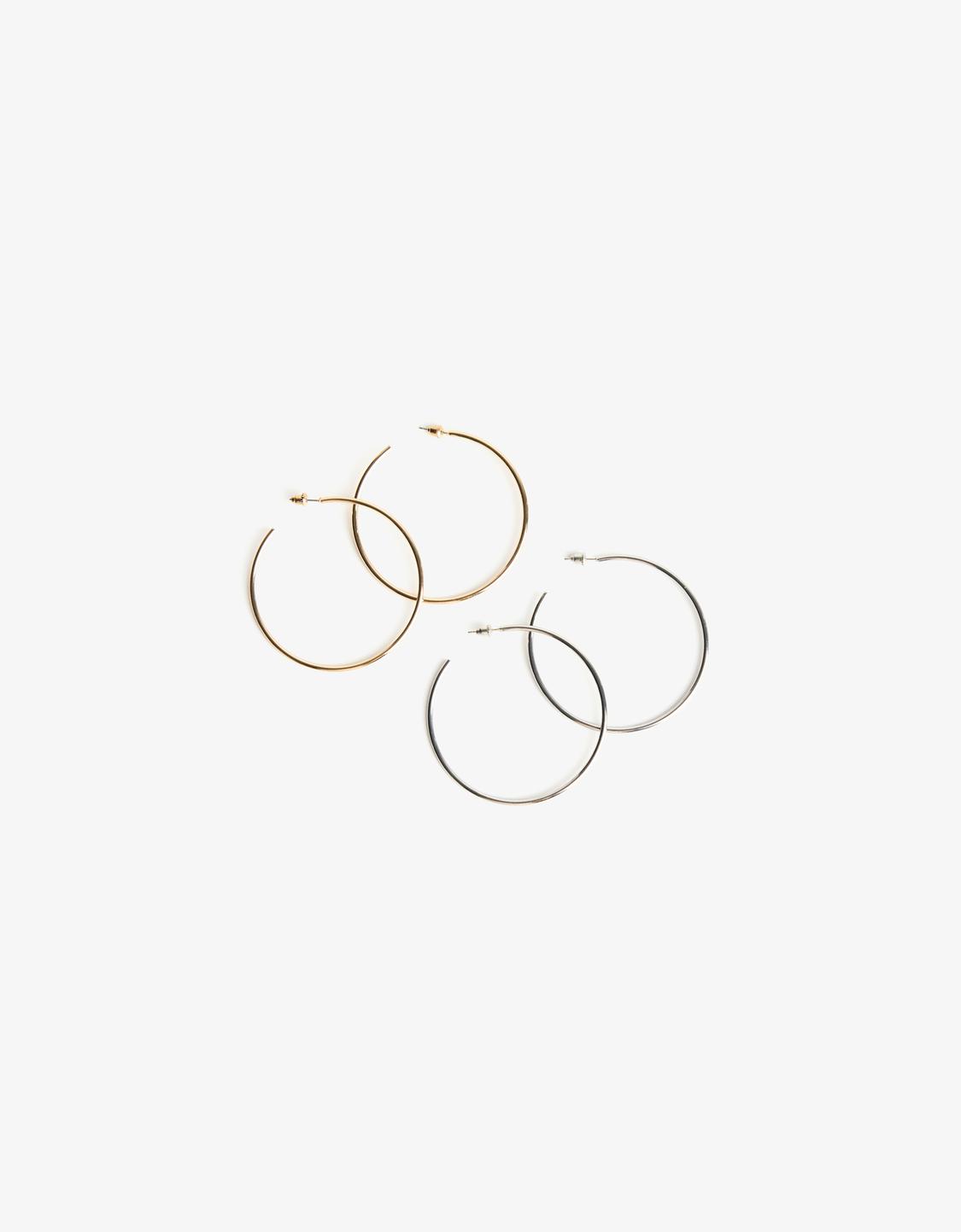2-pack of hoop earrings