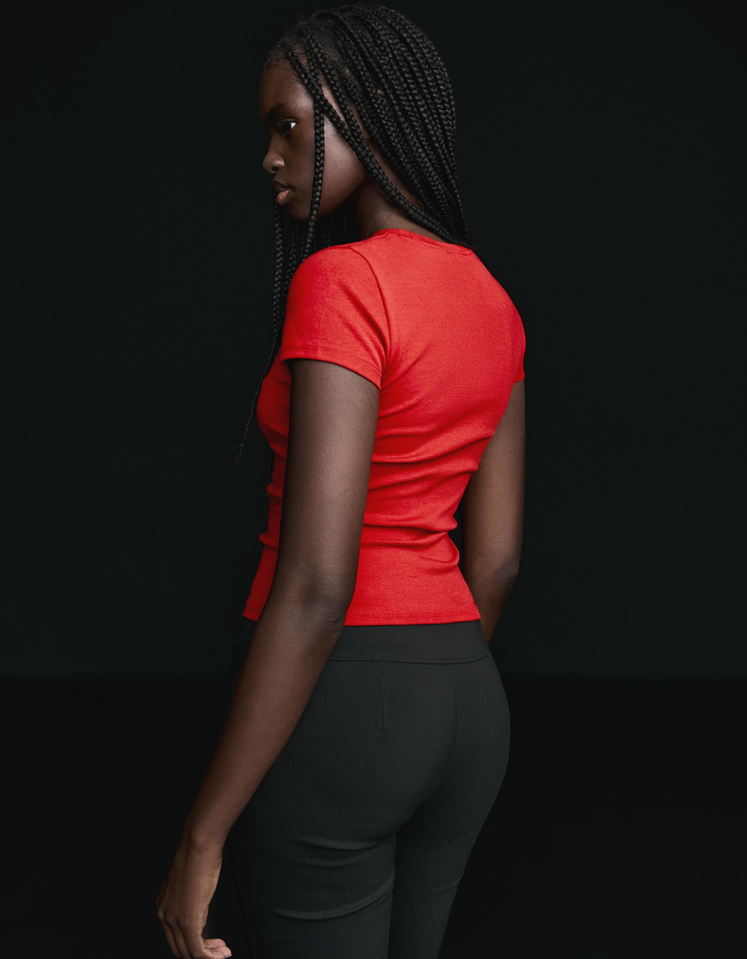 Kısa kollu bisiklet yaka tişört - Görsel 58