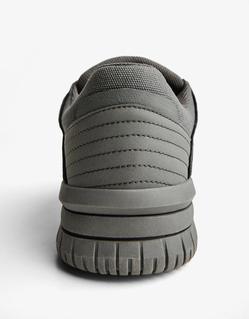 Sneakers skate suola spessa-Grigio