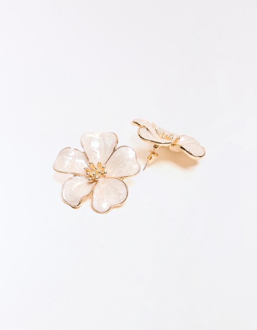 Pack pendientes flor-Crudo