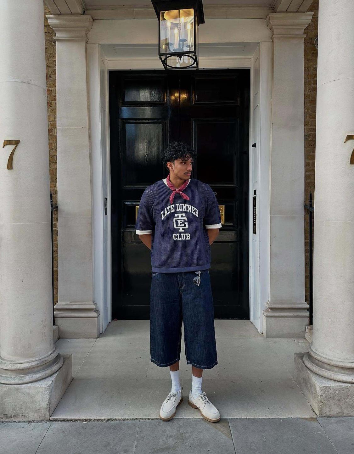 Super baggy denim Bermuda jorts