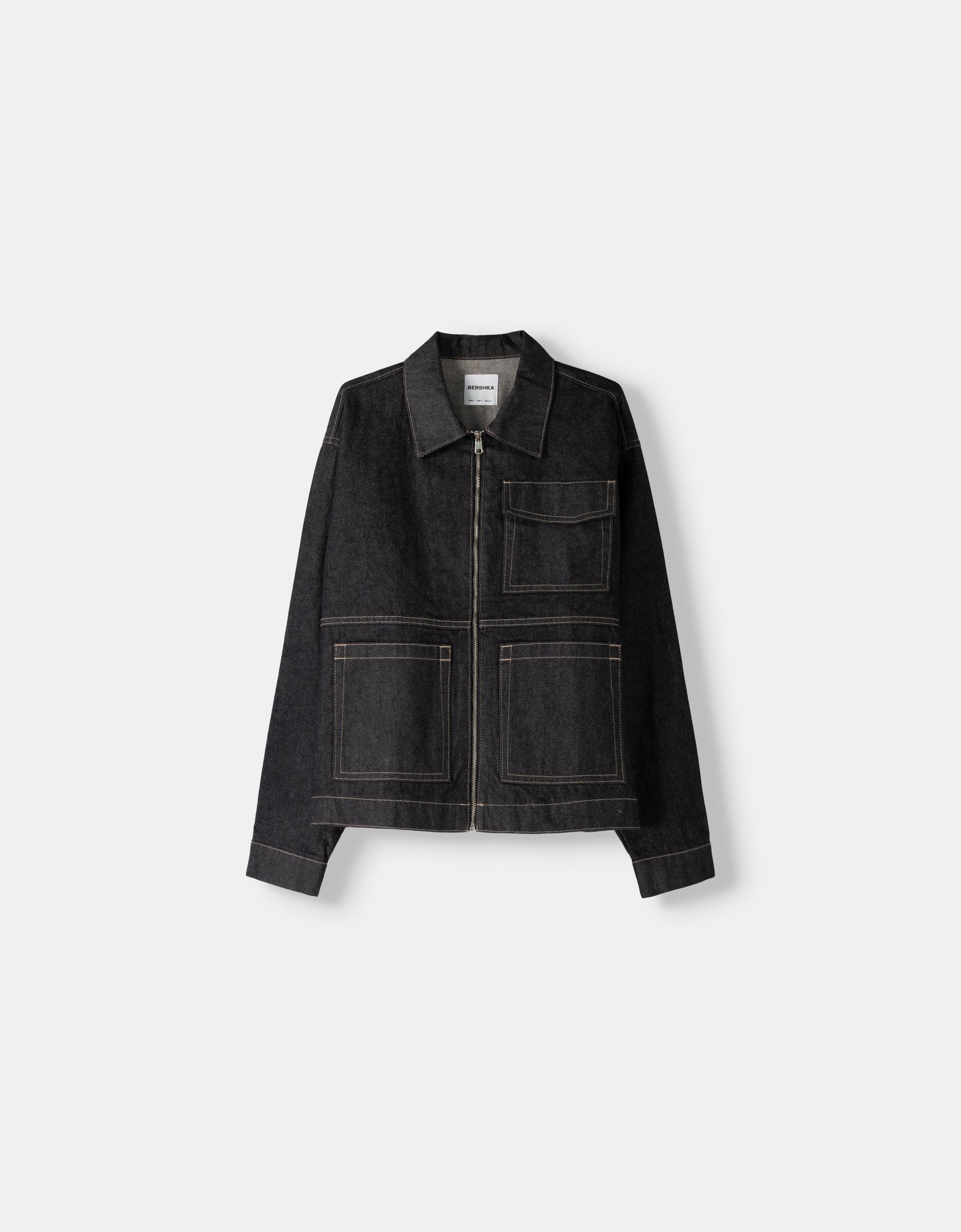 Bershka denim jacket mens best sale