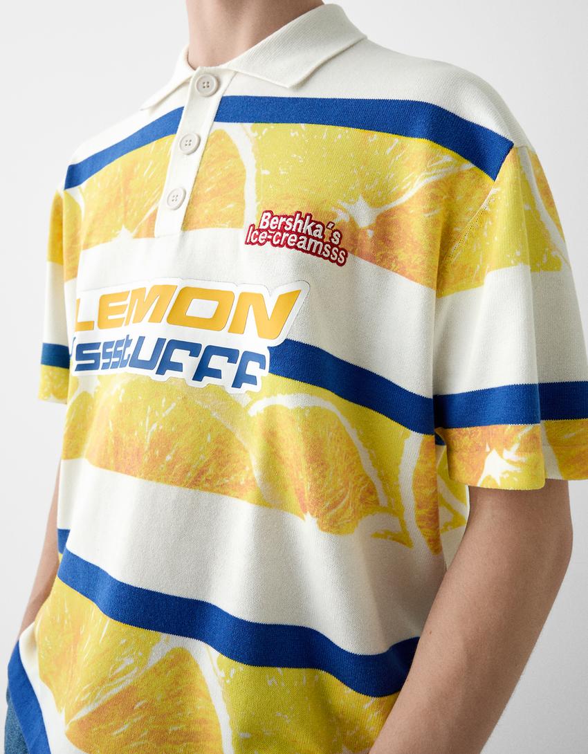 T-shirt polo BERSSSHKA X SSSTUFFF imprimé-Vert-4