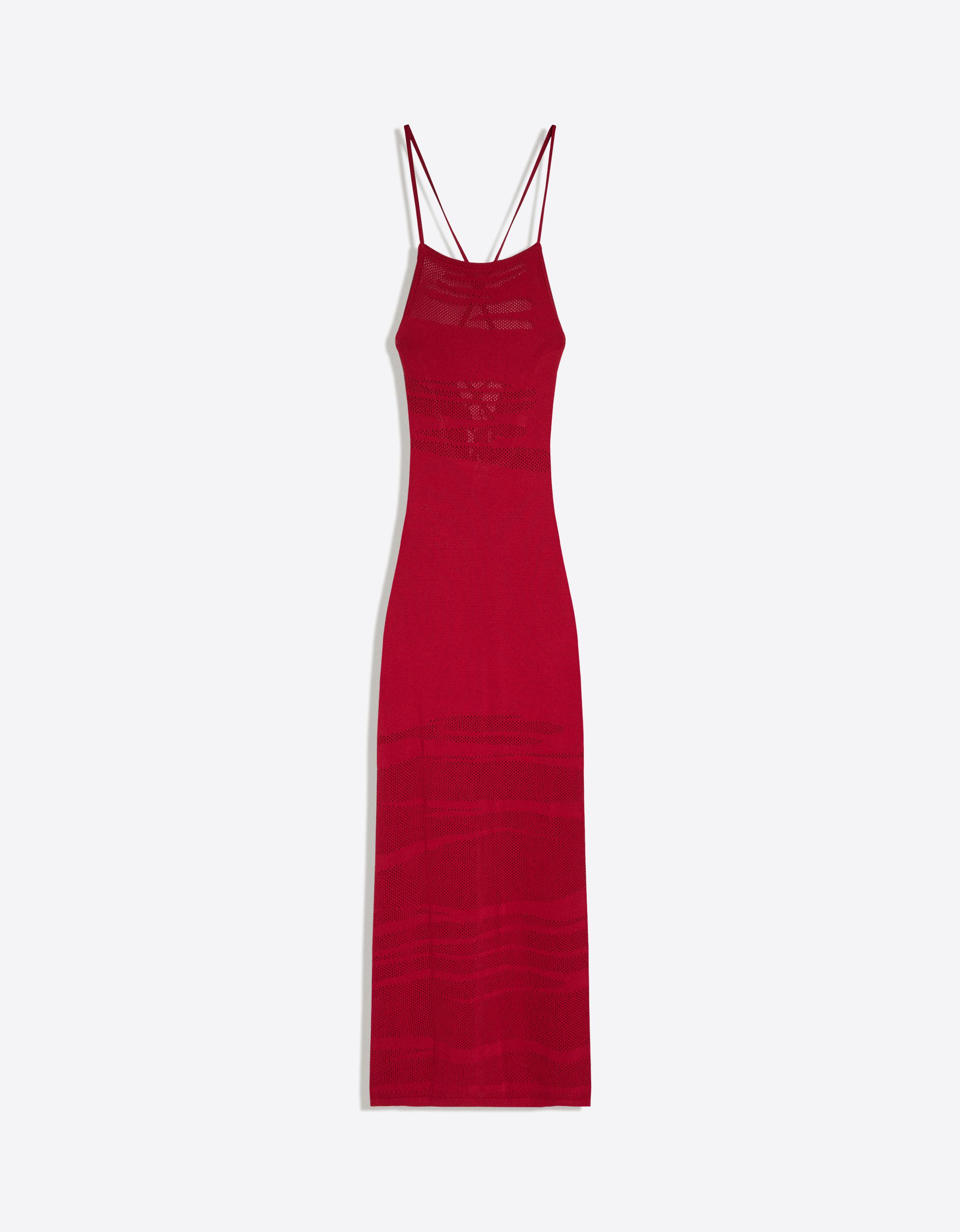 Open-back midi dress — Red