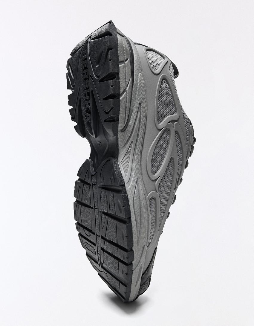 Chunky combined sneakers-Grey