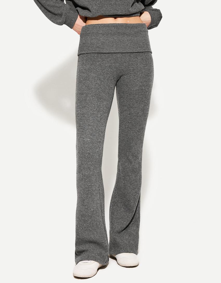 Set pulover și pantaloni soft touch-Gri închis-2