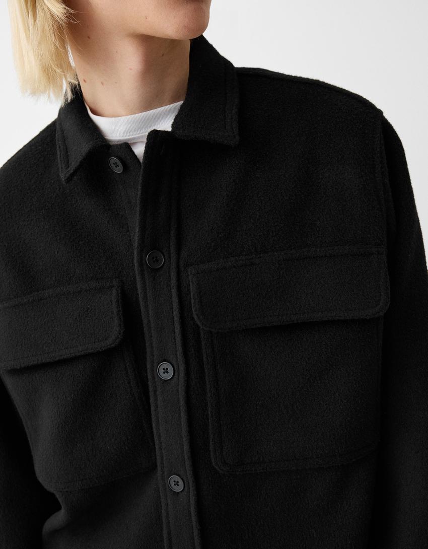 Camisa comprida de manga comprida-Preto-5