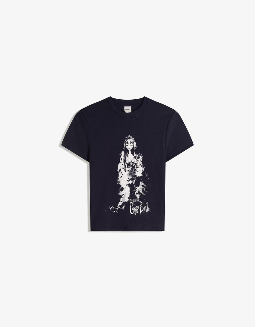 T-shirt Corpse Bride manches courtes imprimé-Marine