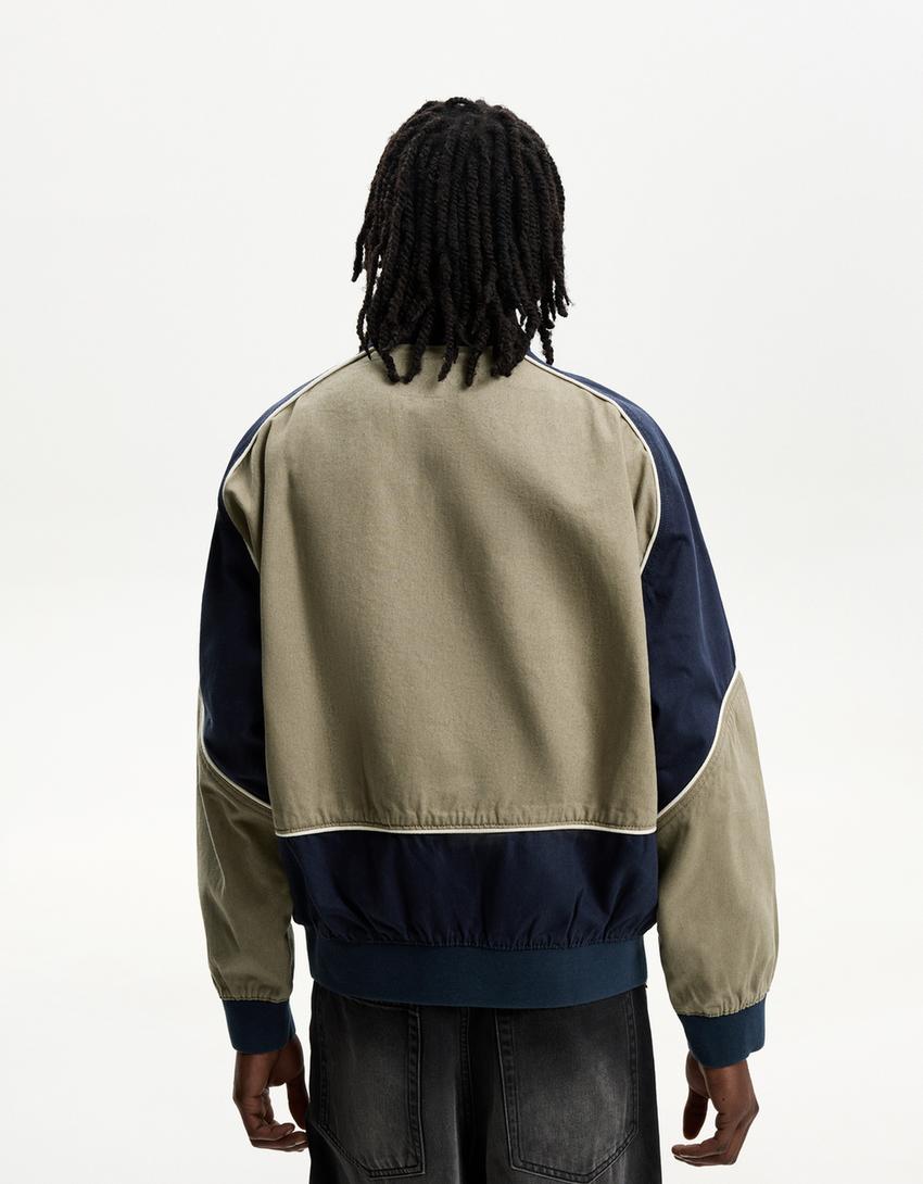 Spor denim ceket-Koyu mavi-1