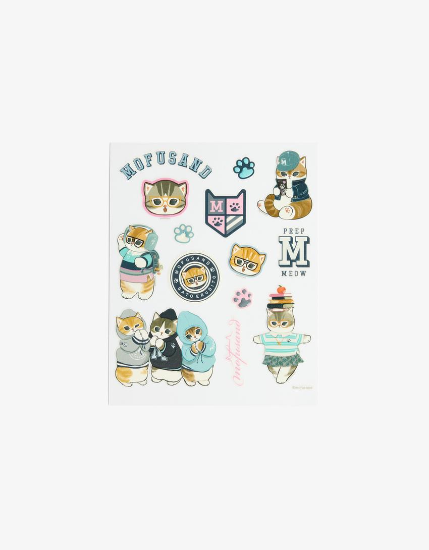 Mofusand stickers-Blue-2