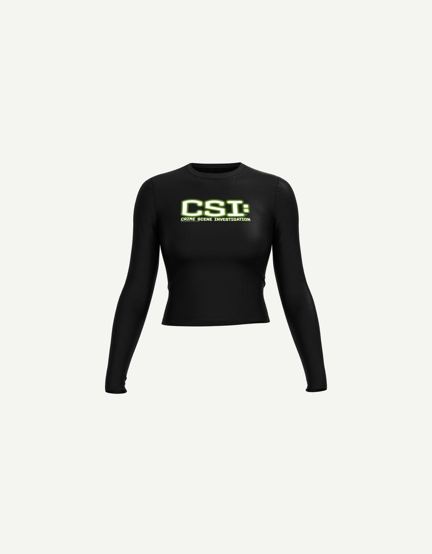 Bluzë CSI me Mëngë të gjatë-E zezë