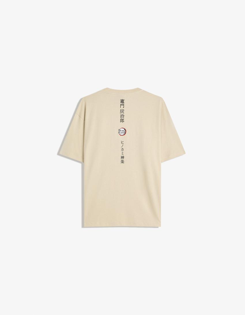 Demon Slayer short sleeve T-shirt-Camel-1