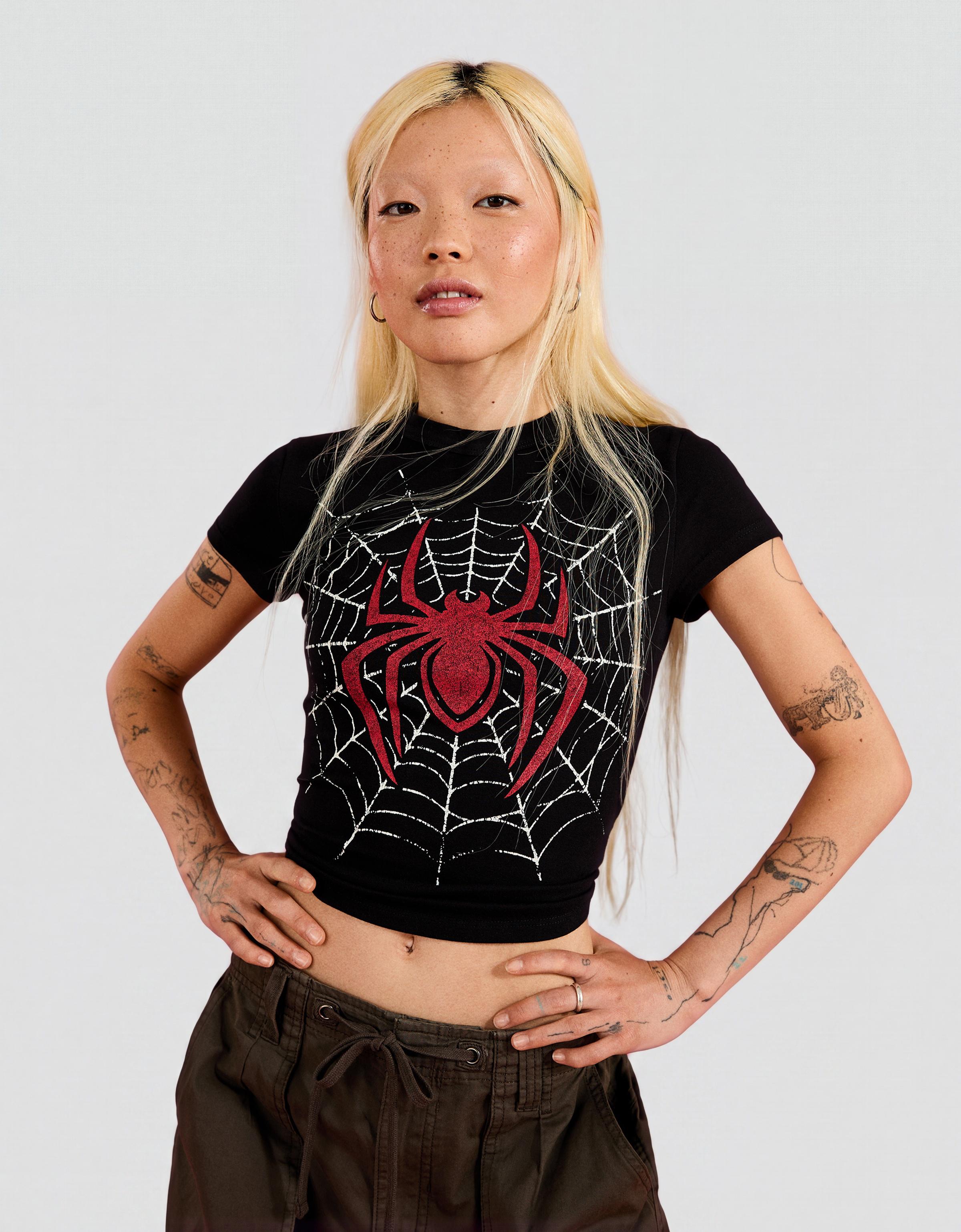 SPIDER-MAN fitted T-shirt — Black