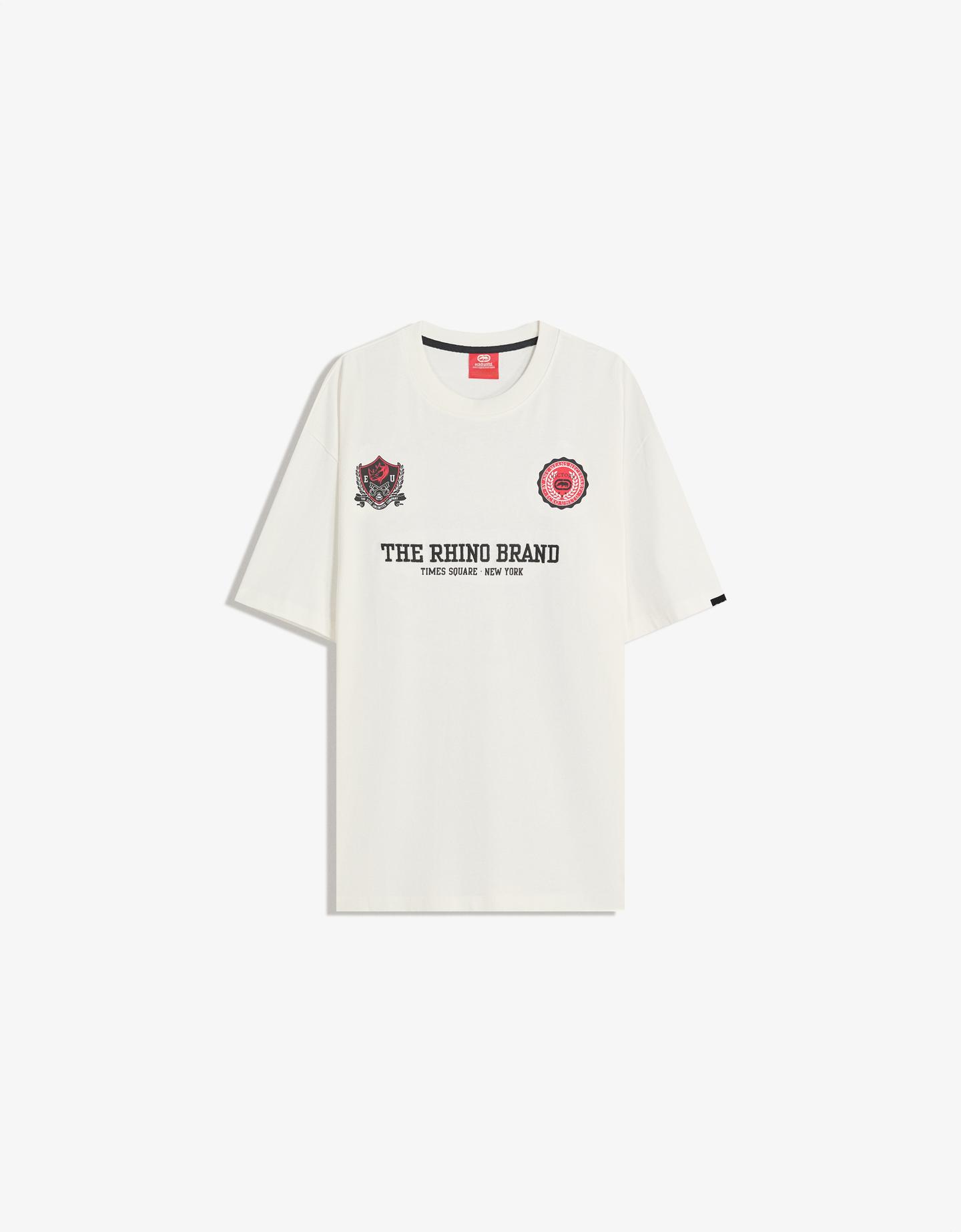 Bershka koszulka ecko unltd z krótkim rękawem biały