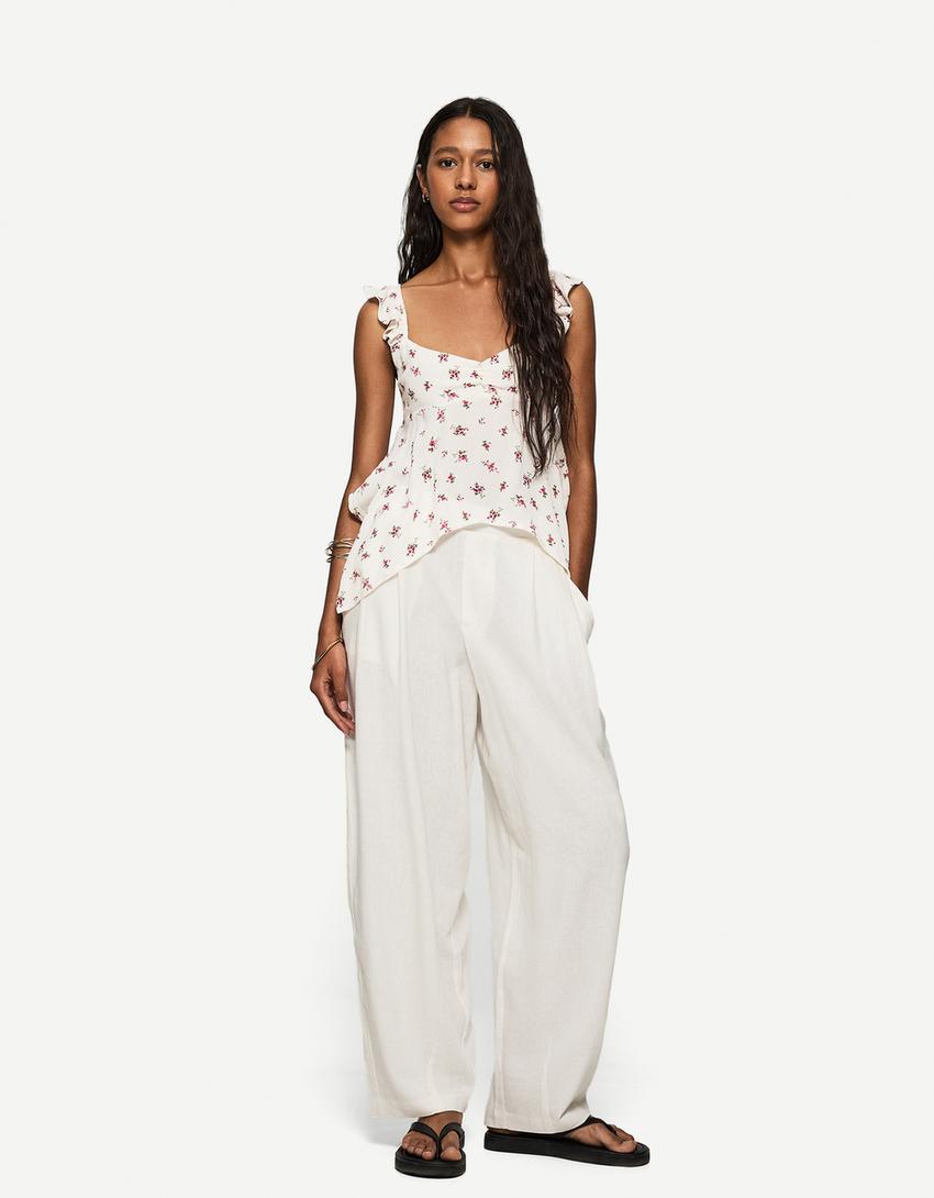 Textured blouse with print-Multicolored-2