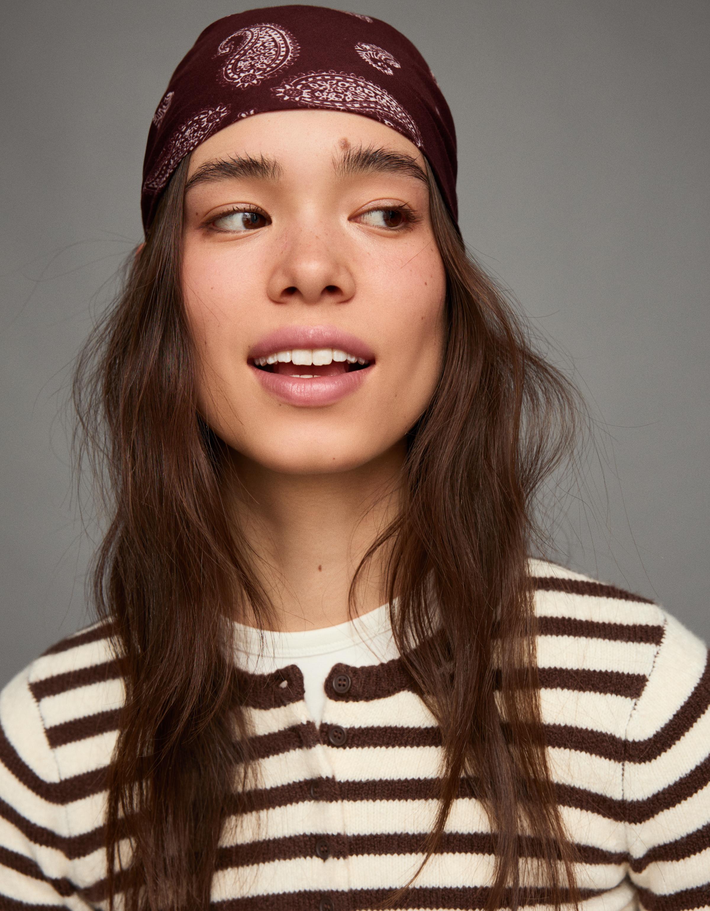 Bershka Bandana-Halstuch Mit Print Damen Braun