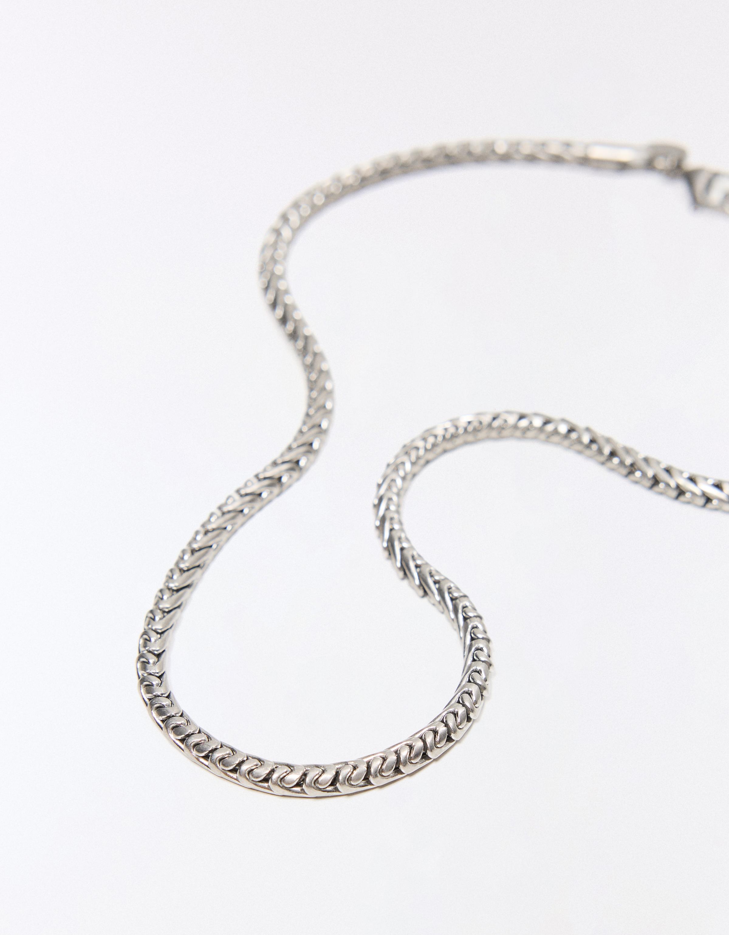 Tubular steel chain — Silver