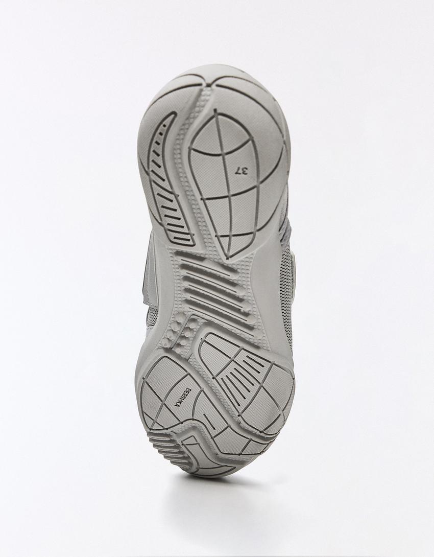 Sporty ballerina flats-Grey