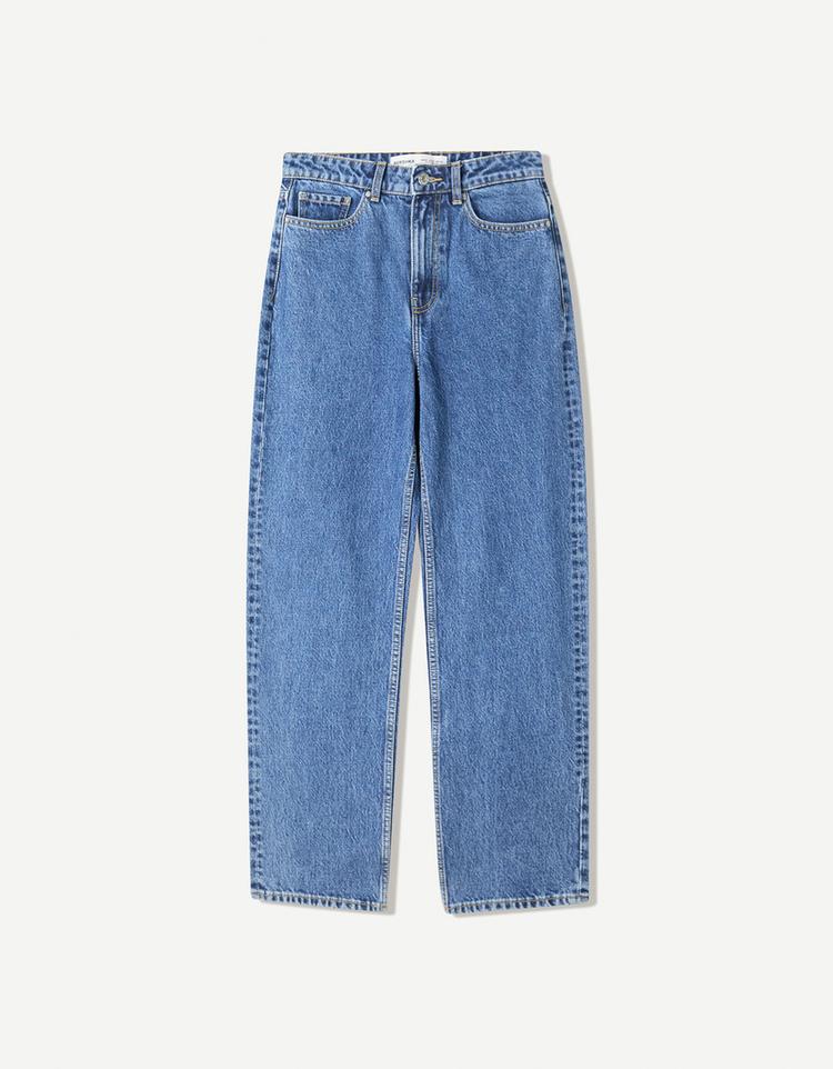 Straight fit geniş paça jean