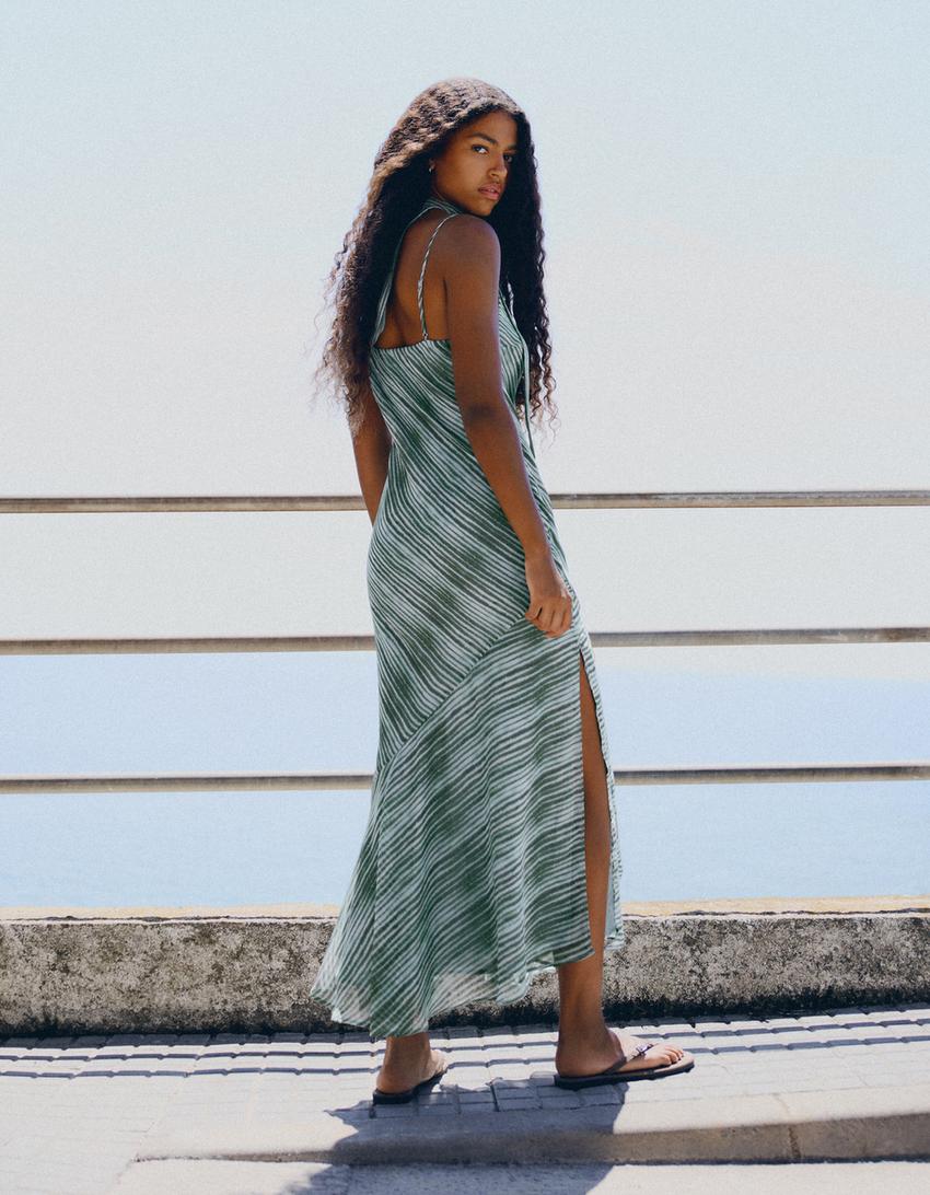 pink and orange midi dress Phenomenal Midi Dress - Sage, Pink and Orange, Small | Hazel and Olive