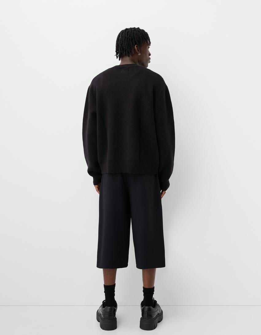 Grey Threaded Contrast Sweater Grey Threaded Contrast Sweater