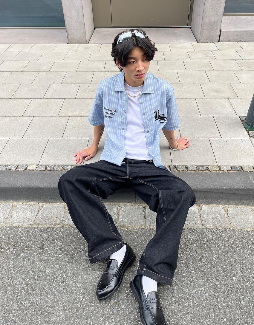 Super baggy jeans-Navy-1