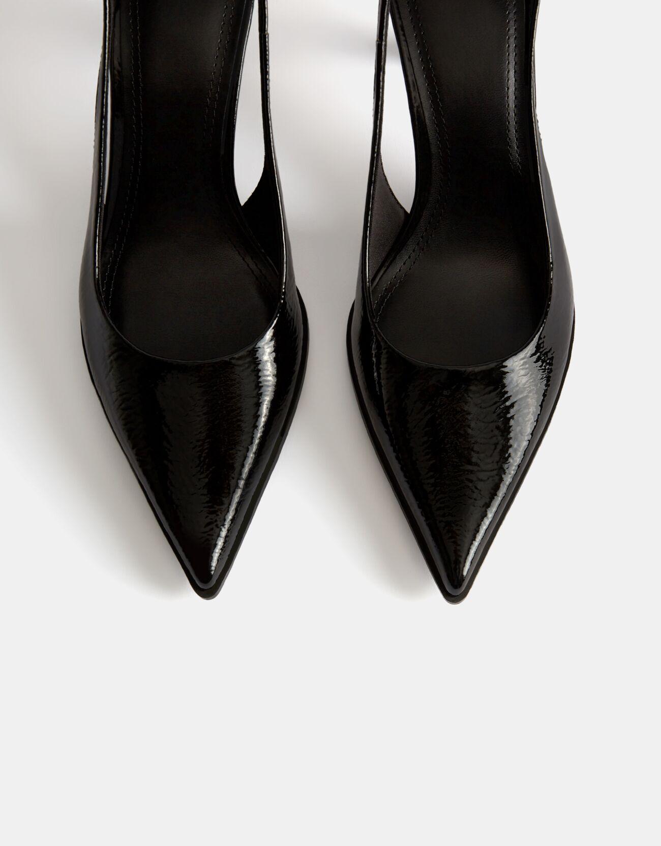 Backless kitten-heel shoes — BLACK