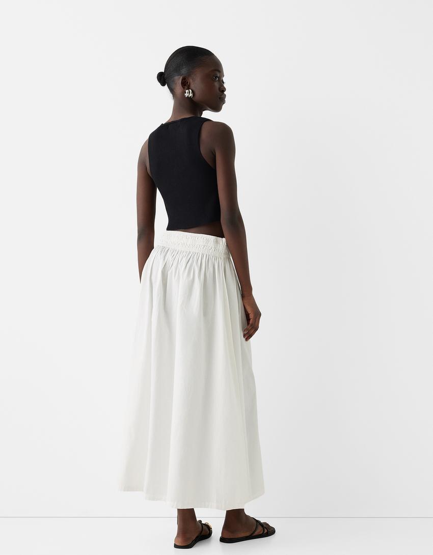 Knitted V-neck vest-Black-1