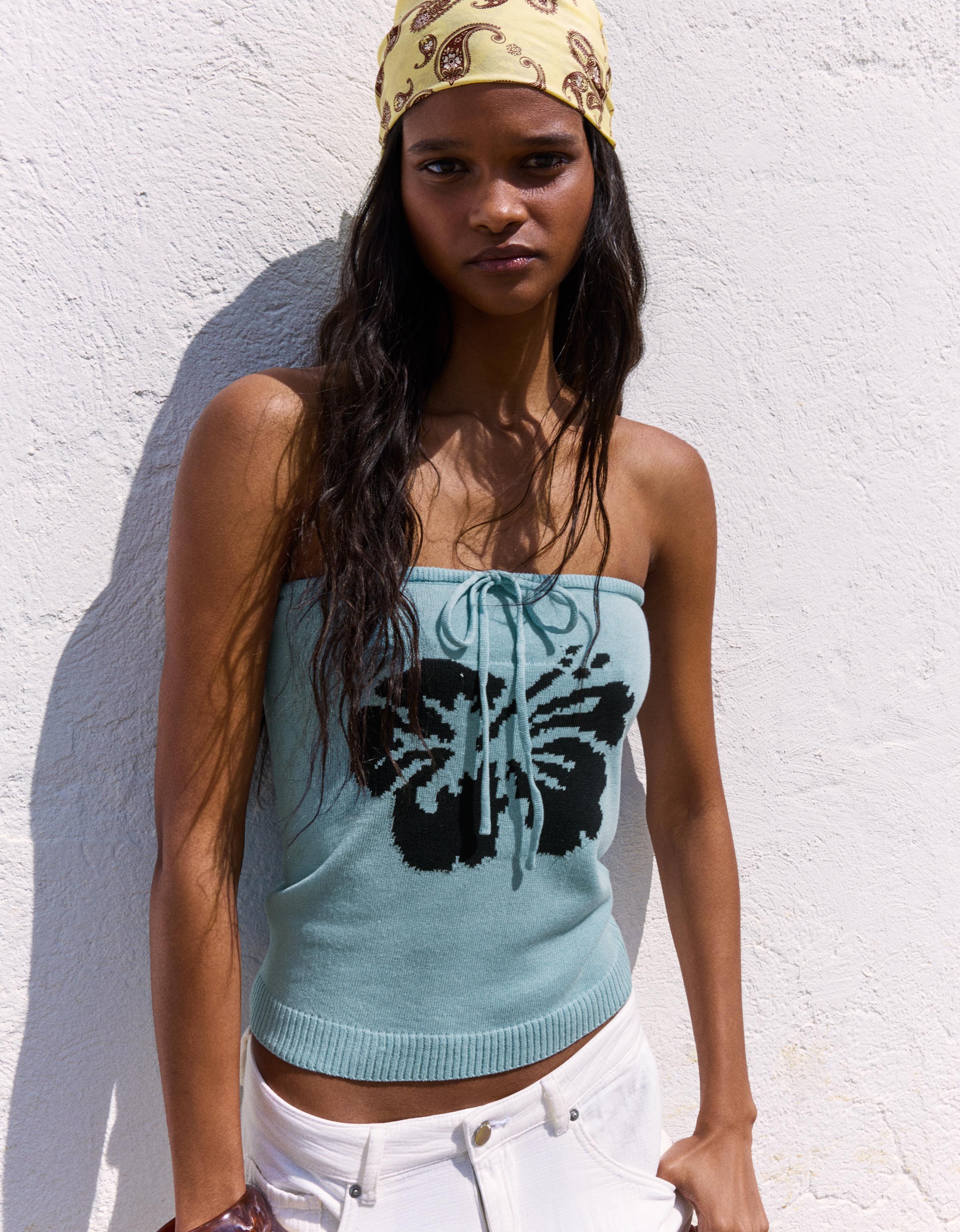 Baskılı bandeau top - Görsel 28