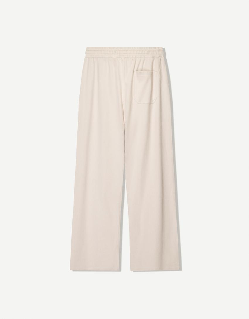 Wide-leg trousers-Stone-4
