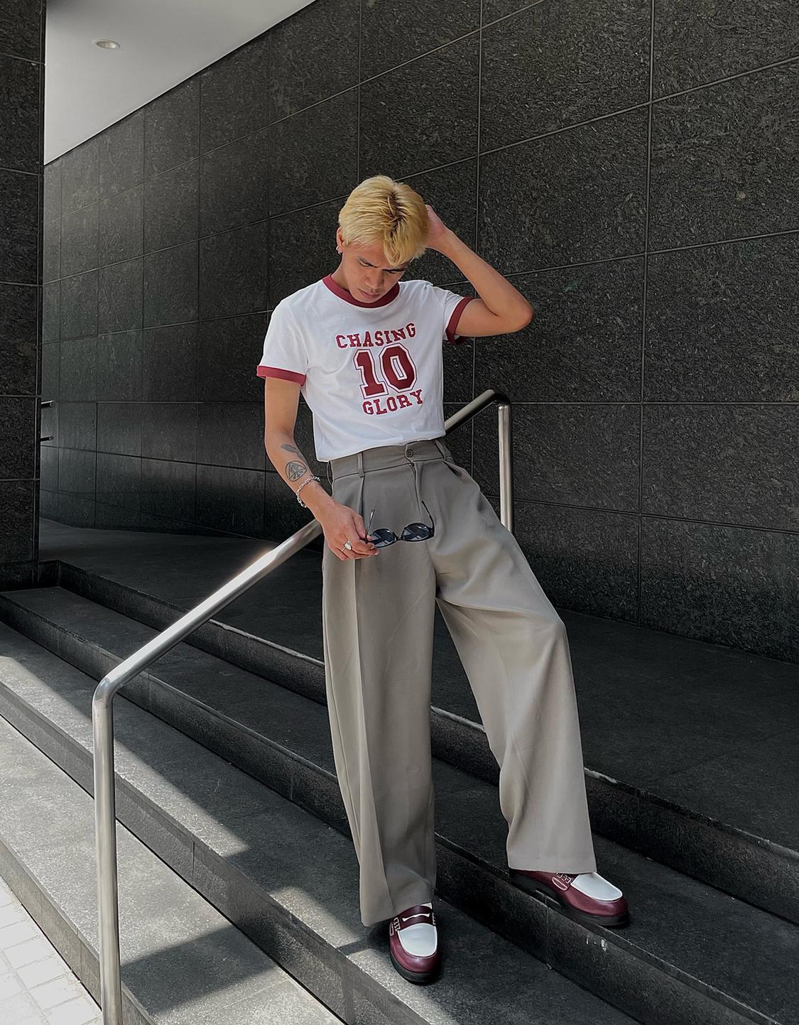 Super baggy tailored fit trousers